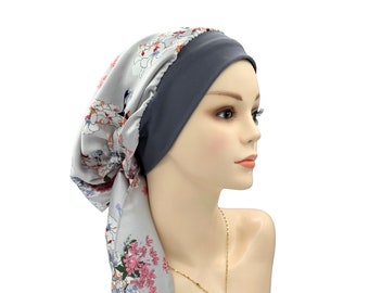Chemo Head Scarf With Band, Soft Silky Feel, Adjustable Alopecia Head Scarf, Cancer Head Covering, Bald Head Scarf,Hair Scarf Hairloss Chemo