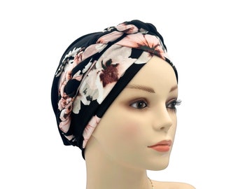Comfy Braided Chemo Head Wrap, Cancer Head Covering, Floral Alopecia Hat, Pre Tied Chemo Turban, Hat For Hair Loss Women, Chemo Patient Gift