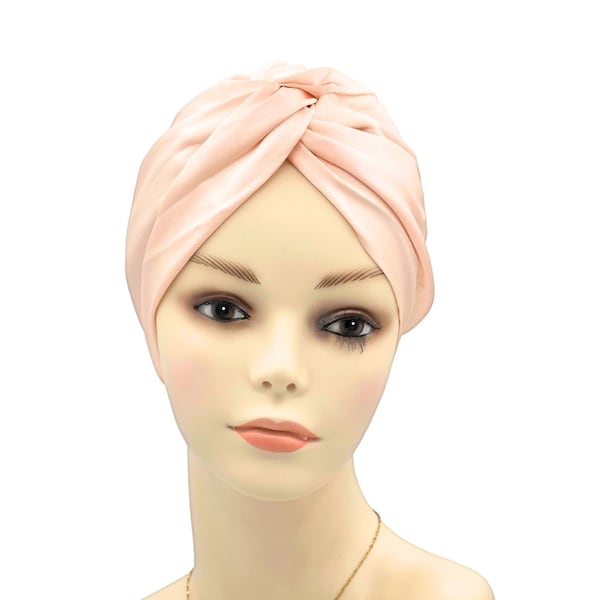 100% Pure Silk Turban, Double Layer Silk Bonnet, Soft Silk Hair Wrap, Silk Sleep Cap, Turban Sleep Cap, Hair Protective Cap, Silk Lined Hat