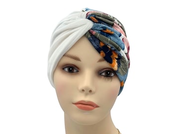 Two Pattern Chemo Headwear, Cancer Head Covering, Twist Style Hat For Alopecia, Slip On Hat For Bald Women, Soft Comfy Cap, Cute Chemo Gift