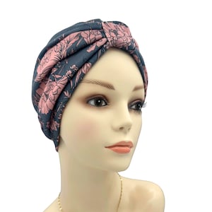 Cute Chemo Alopecia Hairloss Cap, Silk Lining Bald Head Hat, Cap Cancer Hat, Soft Slip-on Cap, Pre Tied Chemo Head Scarf, Hair loss Cover image 1