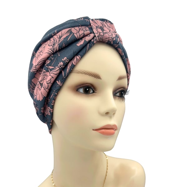 Cute Chemo Alopecia Hairloss Cap, Silk Lining Bald Head Hat, Cap Cancer Hat, Soft Slip-on Cap, Pre Tied Chemo Head Scarf, Hair loss Cover