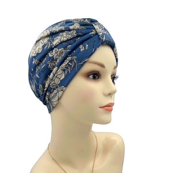 Pretied Turban, Hat For Chemo Bald Head, Turban Hijab, Silk Lining Alopecia Headwear, Women's Cancer Scarves, Hair loss Cover, Turban Hats