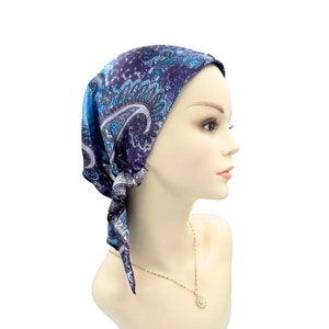 Cuty Pre-tied Chemo Head Scarf, Soft Satin Iightweight Chemo Headwear, Cancer Patient Head Covering, Alopecia Bald Head Hairloss Cover Women image 8