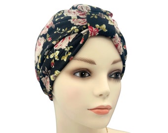 Cozy Chemo Headwear, Silk Lining Bald Head Hat, Chemo Hairloss Cap, Cancer Hat, Soft Slip-on Cap, Pre Tied Chemo Head Scarf, ChemoTurban Hat