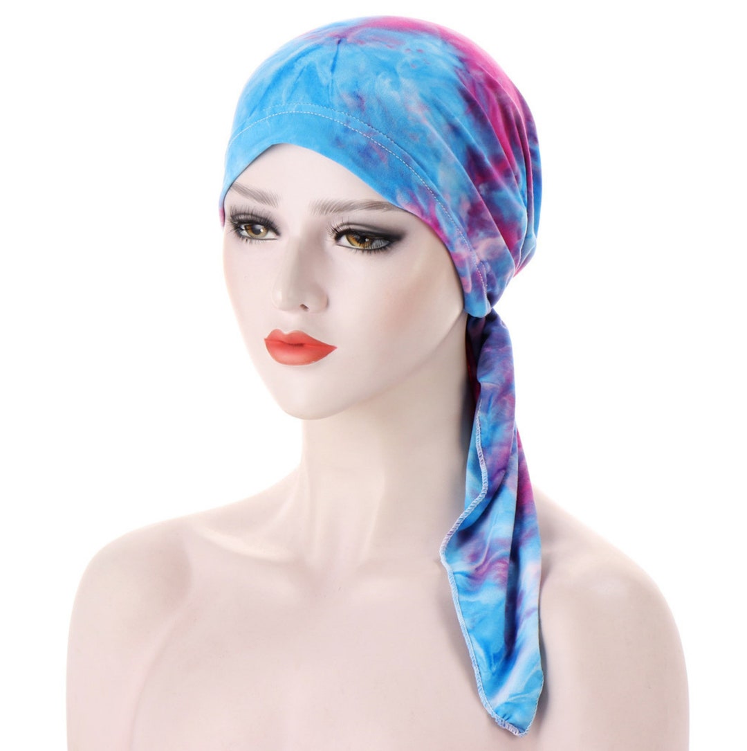 Tie-dye Style Head Scarves Chemo-pre Tied Women's Cancer - Etsy