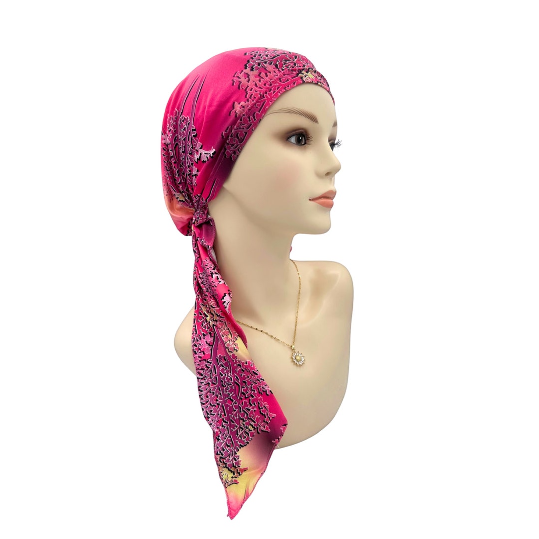 Pretty Longtail Head Scarf for Cancer Patient, Cancer Head Covering
