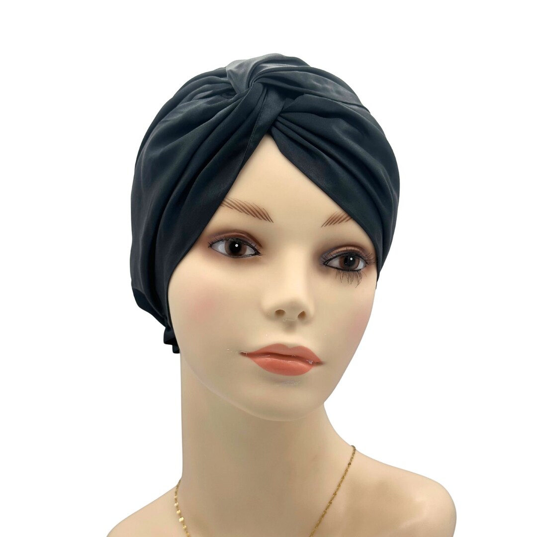 Double Layer Silk Head Wrap for Women With Bald Head,