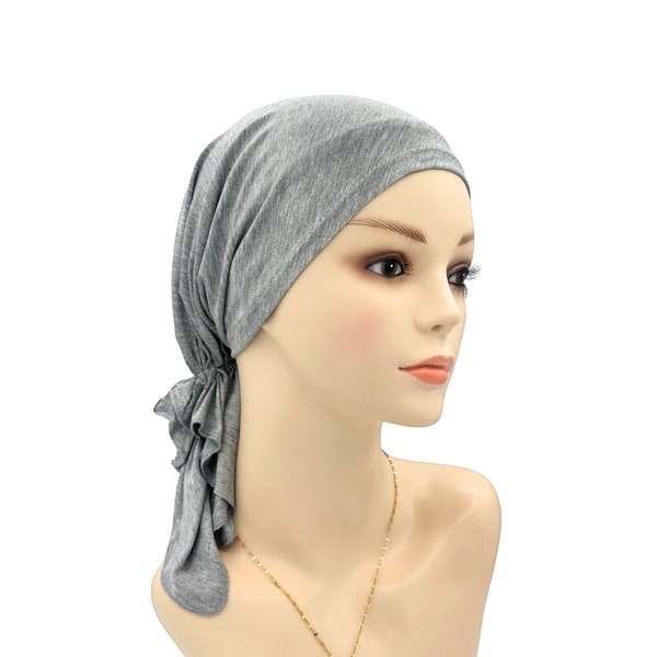 Bamboo Cotton Pretied Headwrap, Easy Slip On Hair Loss Cap, Pre Tied Turban, Chemo Beanie Hat, Scarf For Cancer Patient, Turban Hijab