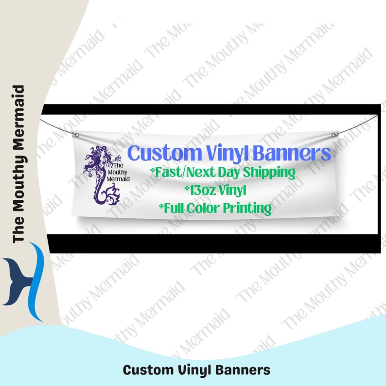 Custom Vinyl Banner Vinyl Banner Printing Full Color Vinyl Etsy