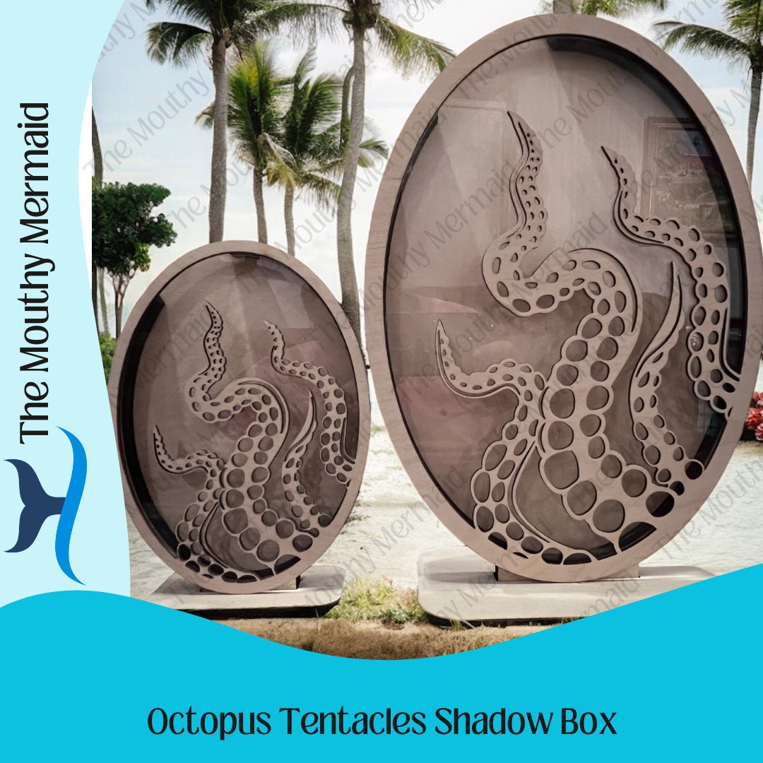 Octopus Tentacles Shadow Box for Your Seashells, Agates, Sea Glass ...