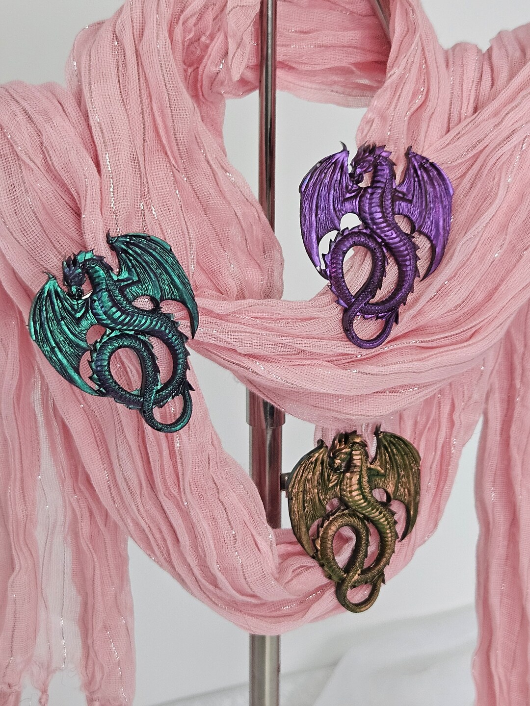 Resin Dragon Clips in Chameleon Mica on a Alligator Clip for Hair ...