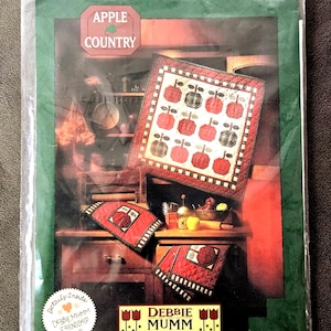 Apple Quilt and Placemat Pattern: Country Farmhouse Decor Pattern