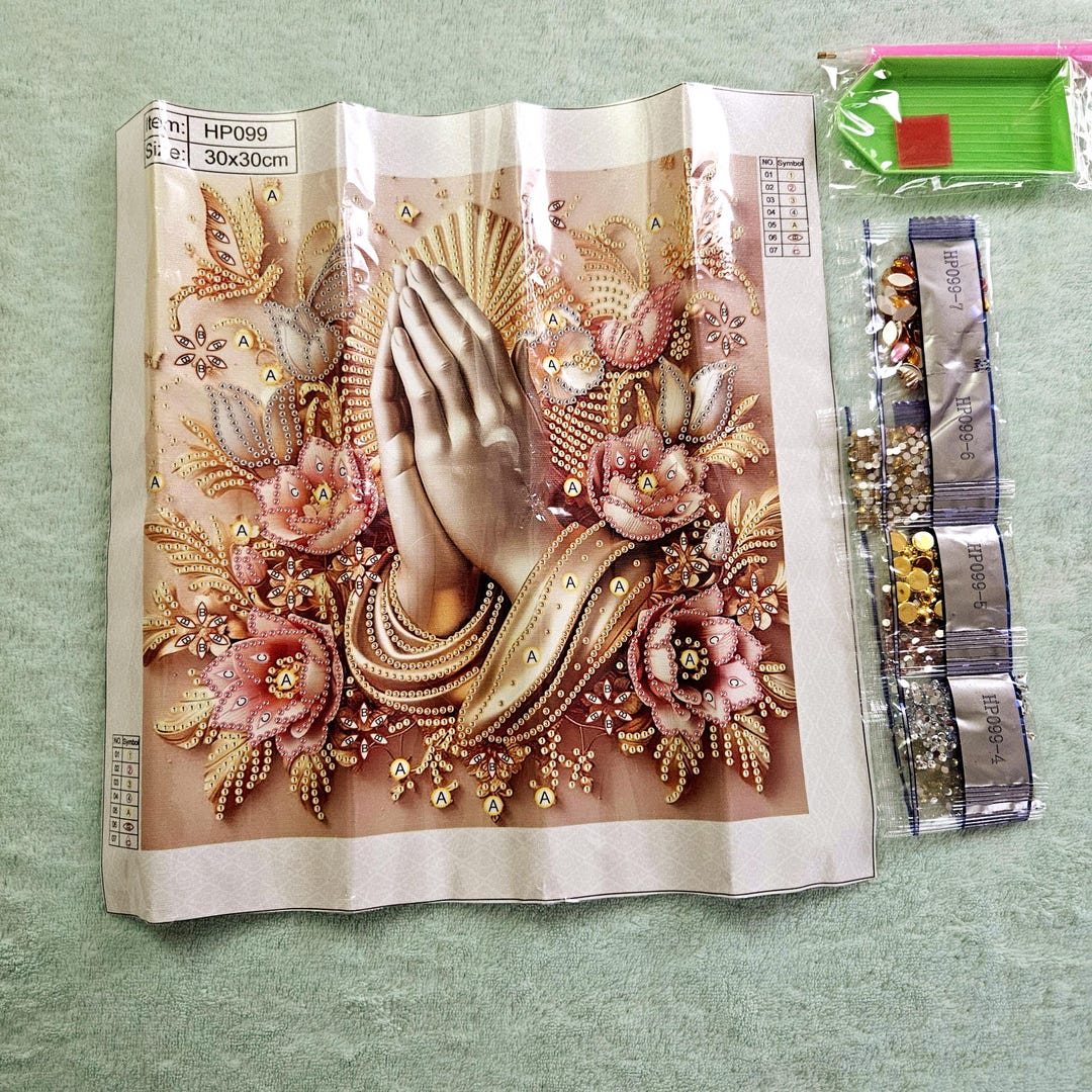 Diamond Art Kit Praying Hands - Etsy