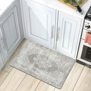  Aucuda Kitchen Runner Rug, 2x8 ft Kitchen Floor Mat Anti  Fatigue Non Slip, Thick Sponge Runner Rugs Floor Cushions, Fluffy Standing  Mats for Kitchen Sink, Extra Long Kitchen Carpet Machine Washable. 