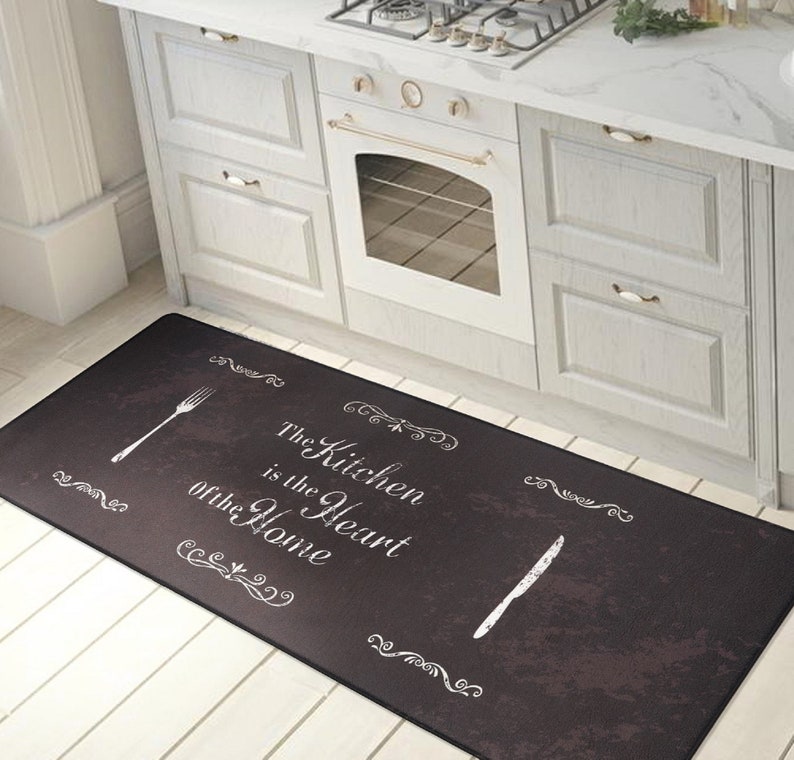 Kitchen Anti Fatigue Standing Mat Black Entryway Mat Etsy