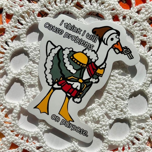 FFXIV Emet Selch Untitled Goose Game Vinyl Sticker Etsy