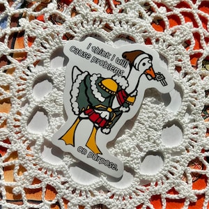 FFXIV Emet Selch Untitled Goose Game Vinyl Sticker