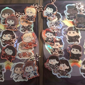 Leftover Stranger Things/FFXIV Crossover Charms & Stickers