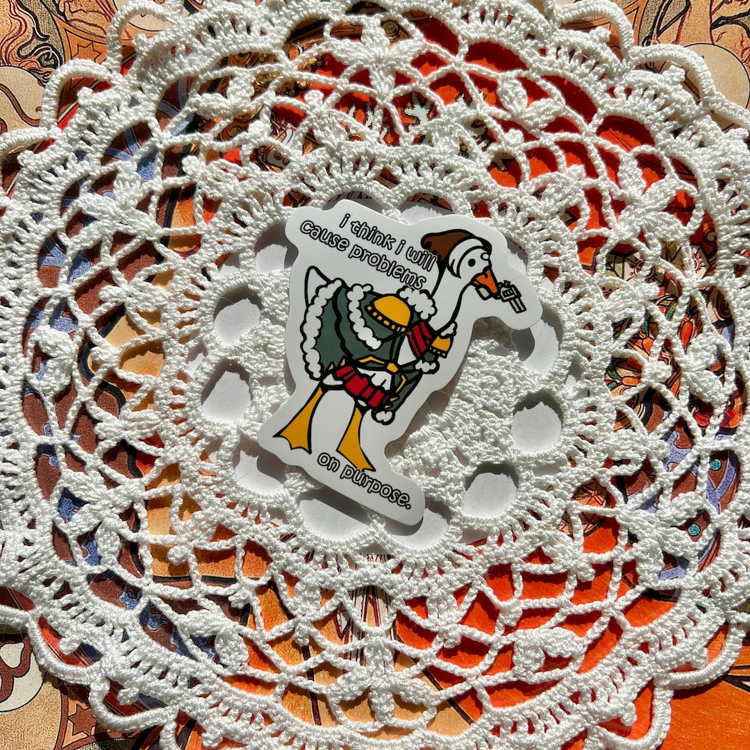 FFXIV Emet Selch Untitled Goose Game Vinyl Sticker Etsy