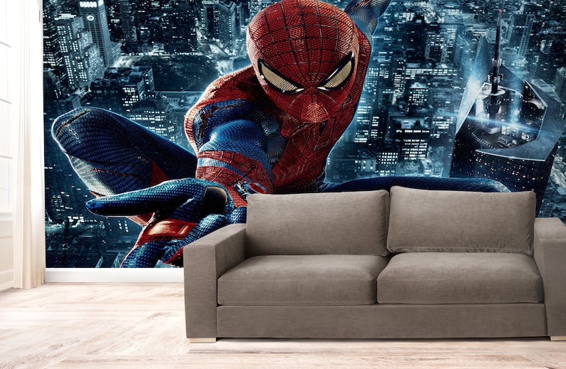 Spiderman, the Amazing Spiderman Wall Mural Peel & Stick Wallpaper Self