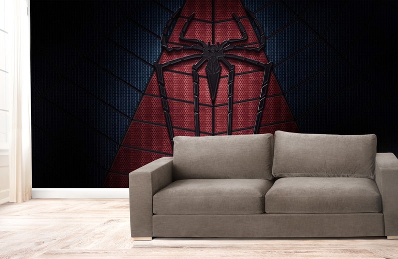 Spiderman Logo Wall Mural Peel & Stick Wallpaper Self Adhesive