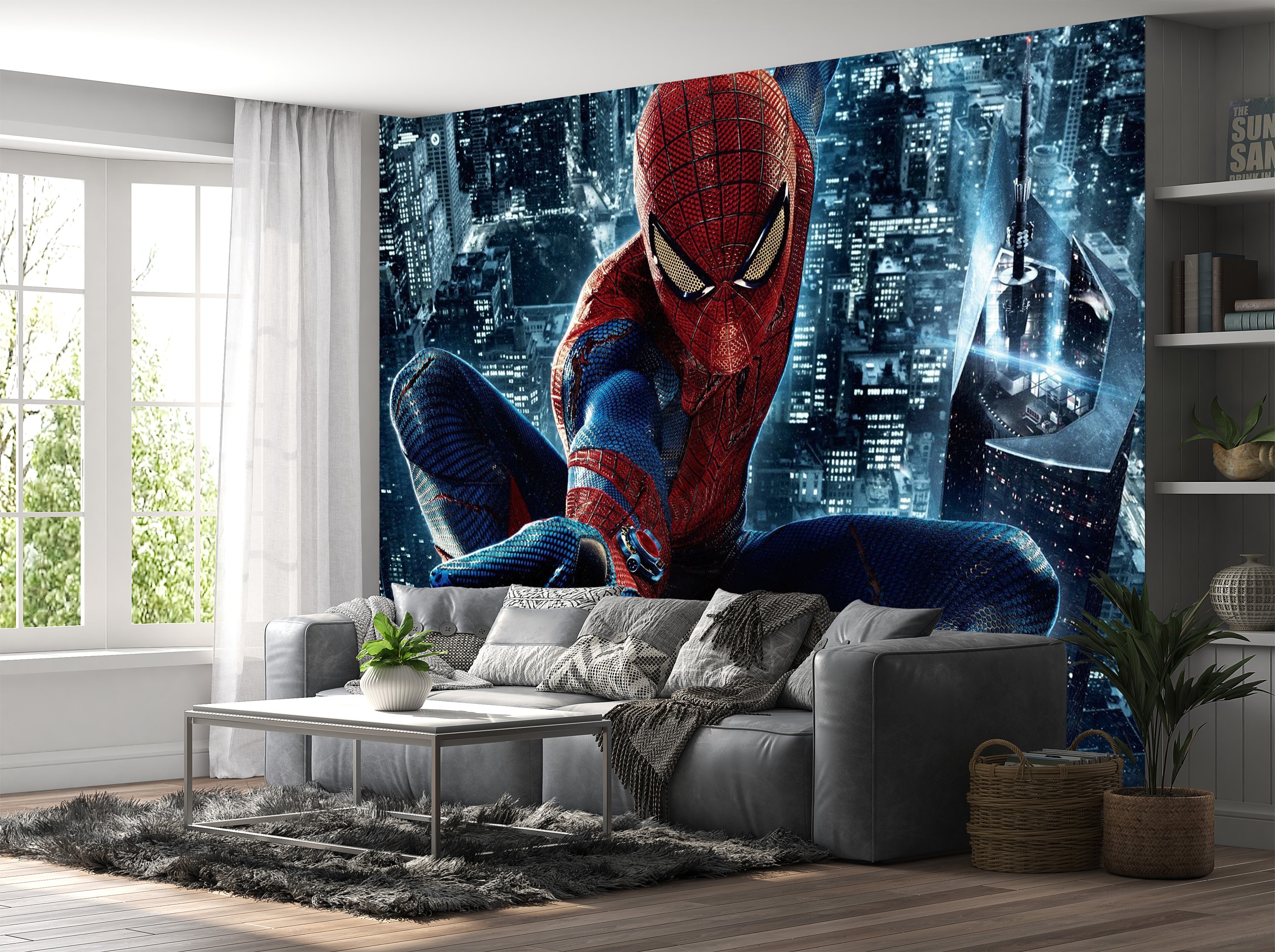 Murale Spiderman Spider-man Fond décran de décoration murale Spiderman de  décoration de pépinière Papier peint pour enfants Ref 018 -  Canada
