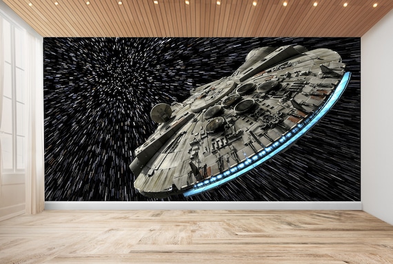 スターウォーズ、ミレニアムファルコンの壁画 | SF | 剥がして貼る壁紙