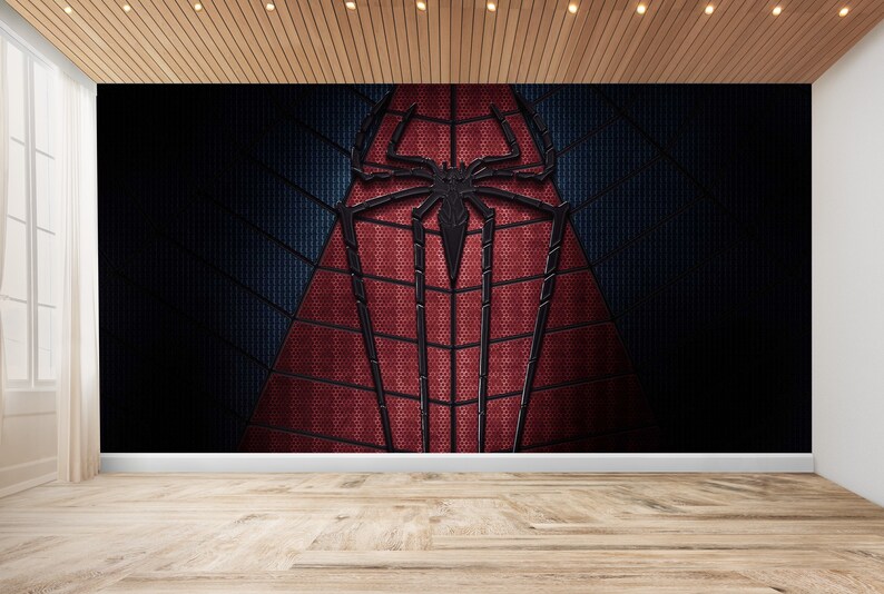 Spiderman Logo Wall Mural Peel & Stick Wallpaper Self Adhesive