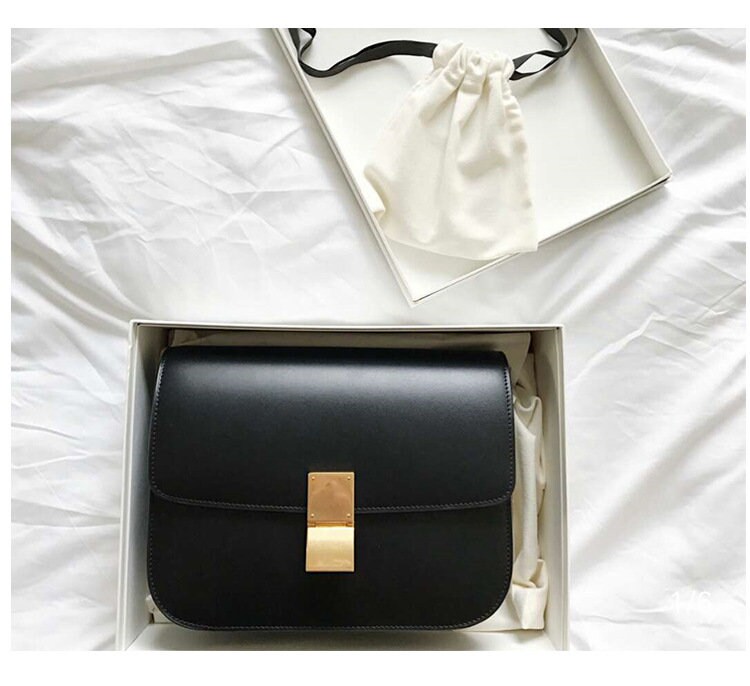 TBS Leather Minimal Box Crossbody Bag in Genuine Leather - Etsy UK