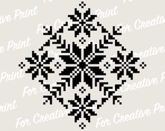 Scandinavian Auseklis Pattern, Ethnic Ornament (Digital Download)