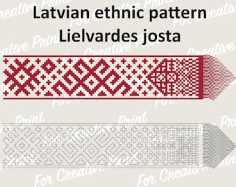 Latvian ethnic pattern, Latvija,  Cricut File, Latvia Png EPS SVG, Sublimation Designs Downloads, Cricut, Lielvardes josta, Latvian, Latvia
