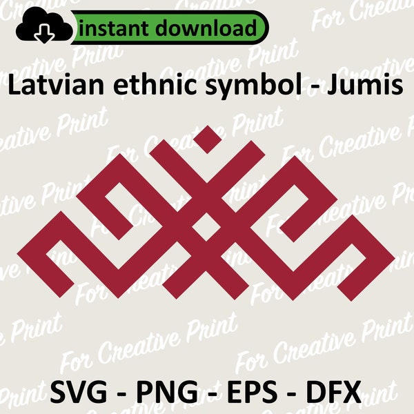 Latvian folk sign Jumis, Latvija, Cricut File, Latvia Png EPS SVG, Sublimation Designs Downloads, Cricut, Jumis, Latvian ethnic, Latvia