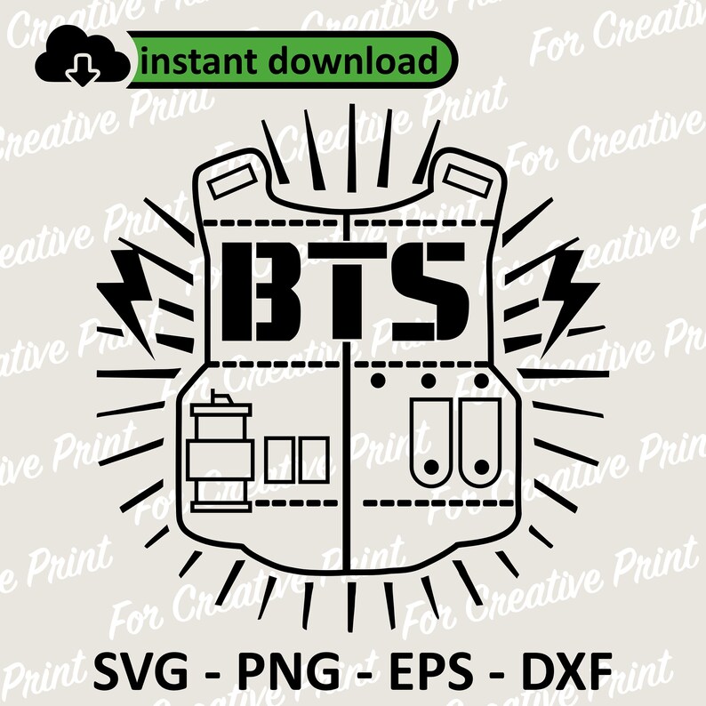 Bts Vest, BTS Logo Svg Png Eps Dxf, Cricut File, Png SVG EPS, Downloads ...