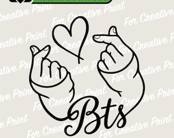 BTS Heart Hands SVG, Kpop Army Design (Digital Download)