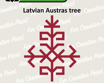 Latvian folk sign Austras tree, Digital Download Vector, Austras koks Svg Png, Cricut File, Austras tree Png Dxf EPS, File for Sublimation
