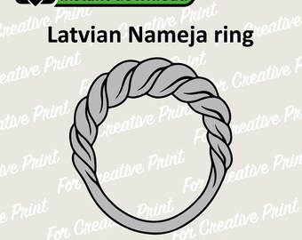 Latvian Nameja Braided Ring, Ethnic Pattern (Digital Files)