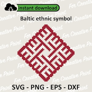 Baltic ethnic symbol, Latvian folk sign, Digital Download Vector, Cricut File, Svg, Png Dxf EPS, File for Sublimation