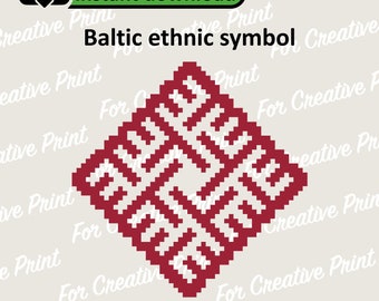Baltic Ethnic Symbol, Latvian Folk Sign (Digital Download)
