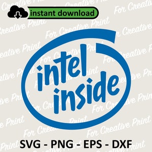 Intel inside Svg png eps dxf, Clickbait, Cricut Cut Files Clip Art Vector Digital Dxf Eps,  Computer, Software svg png eps dxf