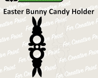 Easter Bunny Candy Holder SVG, Cricut File (Digital Download)