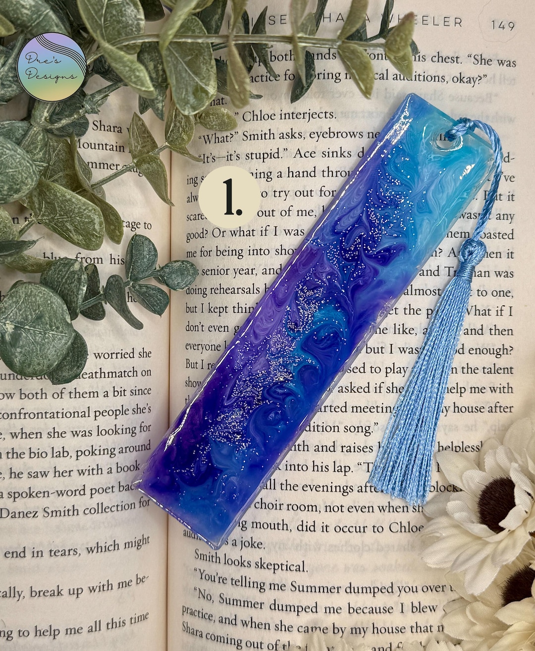 Hand Made Rectangular Resin Bookmark - (designs 1-8) - Etsy
