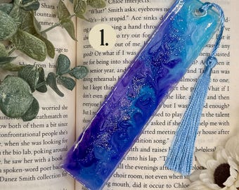 Hand Made Rectangular Resin Bookmark - (Designs 1-8)