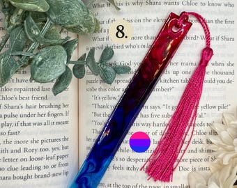 Hand Made Skinny Rectangular Resin Bookmark - (Designs 8-14)