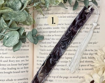 Hand Made Skinny Rectangular Resin Bookmark - (Designs 1-7)