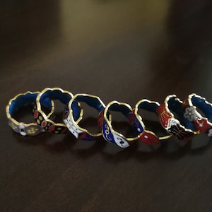 Gorgeous Cloisonne Rings from China