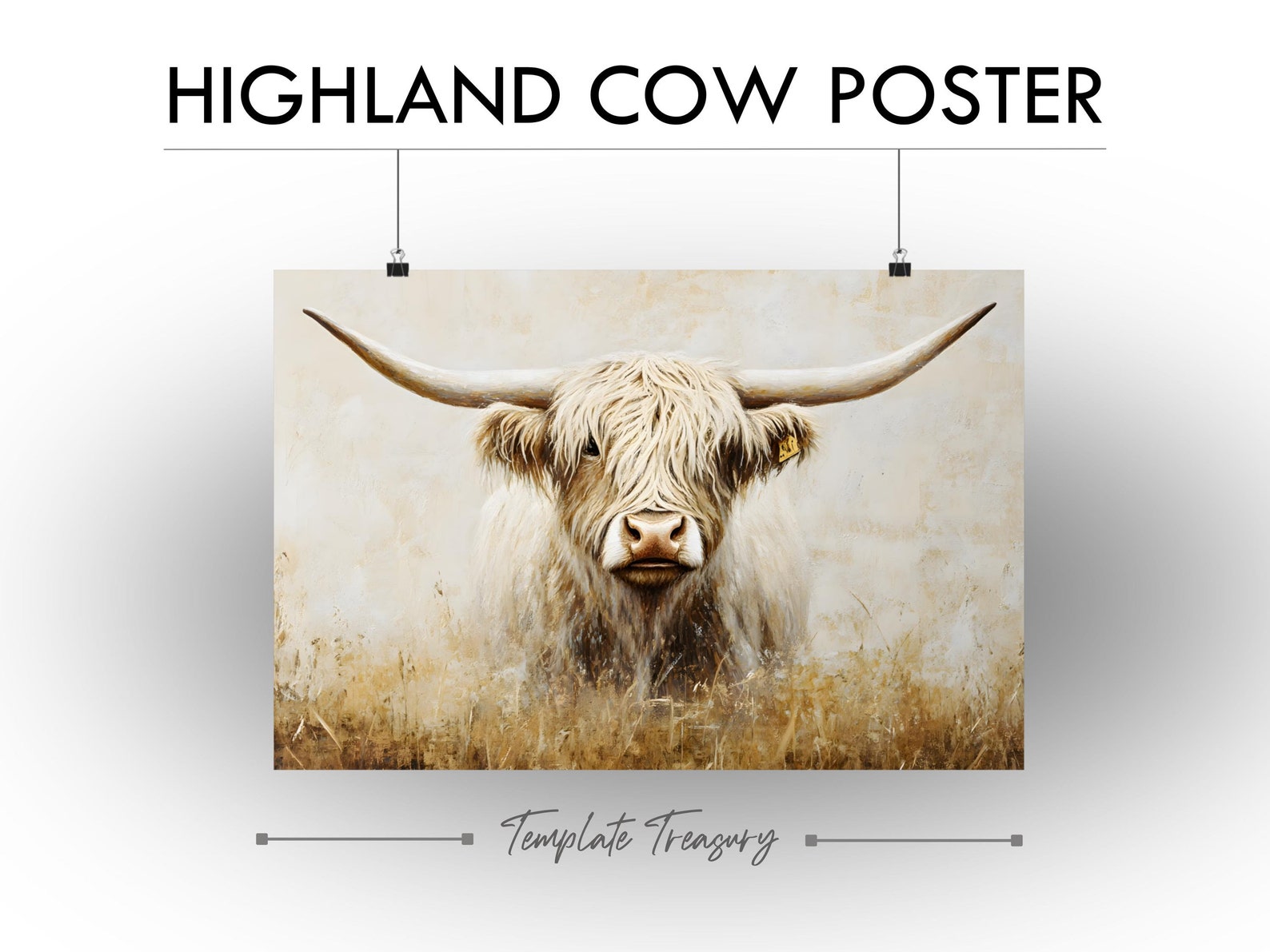 Highland Cow Poster: Elegant Wall Art, Premium Museum-grade Print ...