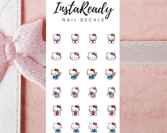 Nail Decals Kitty | Nail Art | Nail Water Decals | Nail Decals | Nail Transfers | Nail Art Tattoos | Nail Art Design | Waterslide