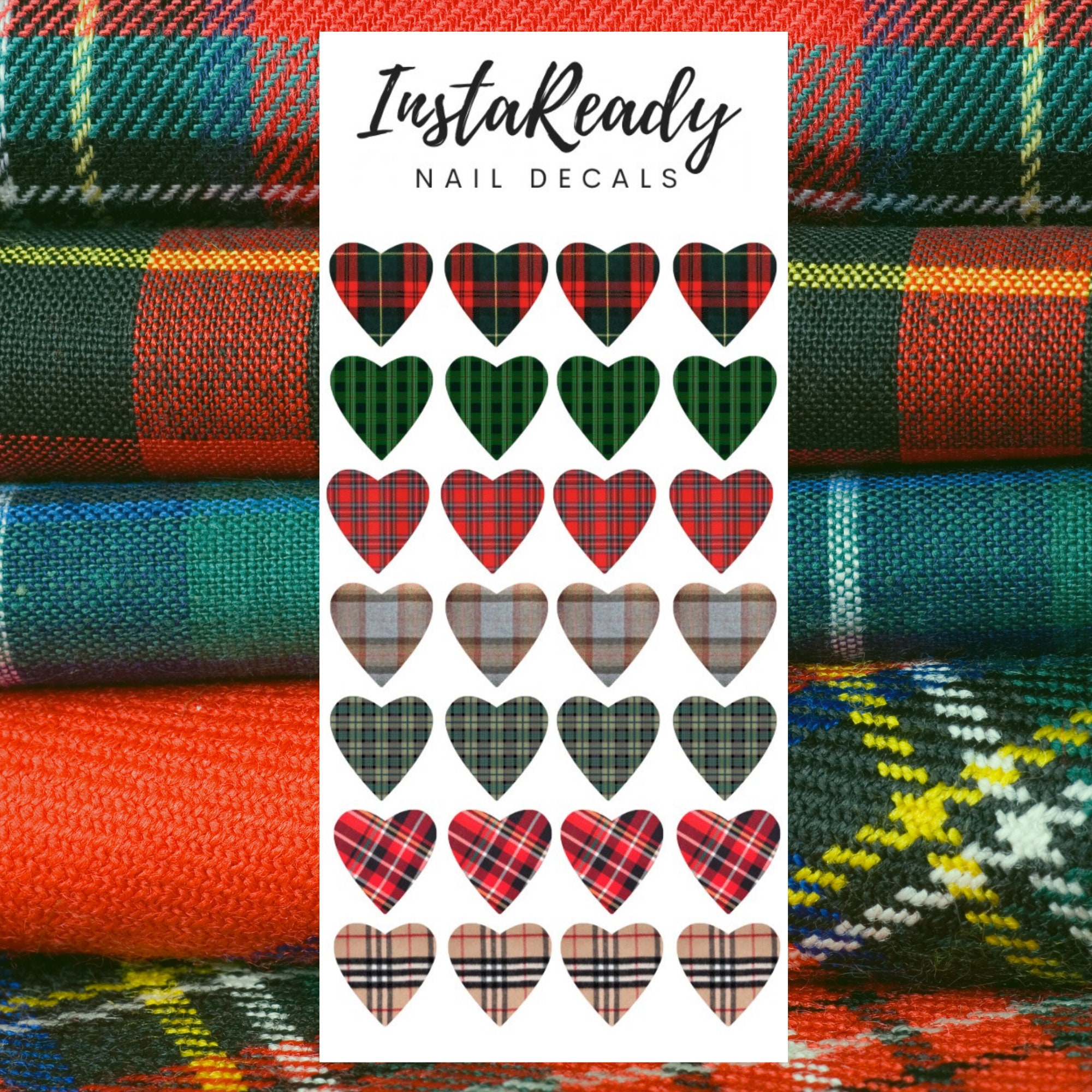 Pottle 10 Sheets Buffalo Plaid Nail Stickers Decals, Nail Foil Transfer  Adhesive Decals Multiple Colors Plaid Decals Foil Stickers Set for Women  Manicure Tips Wraps Decorations