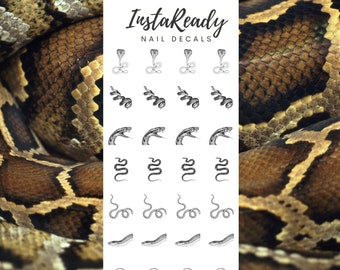 Nail Decals Snakes | Nail Art | Nail Water Decals | Nail Decals | Nail Transfers | Nail Art Tattoos | Nail Art Design | Waterslide